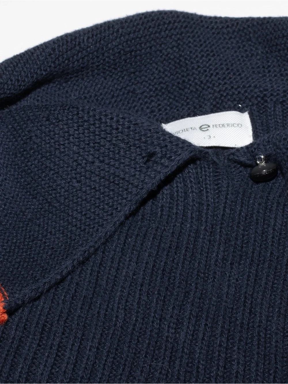 Violeta E Federico Knit Dress w/ collar